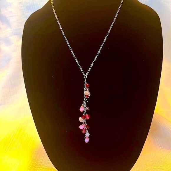 New York & Company Jewelry - New York and Company Women’s Pink Gemstones Necklace